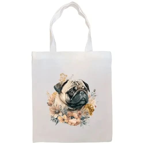 Pug Canvas Tote Bag - Tote Bag