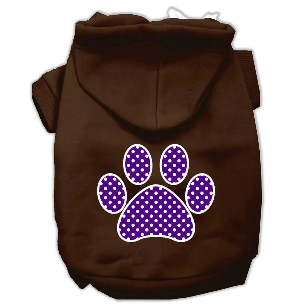 Purple Swiss Dot Paw Pet Hoodies - Pet Hoodies