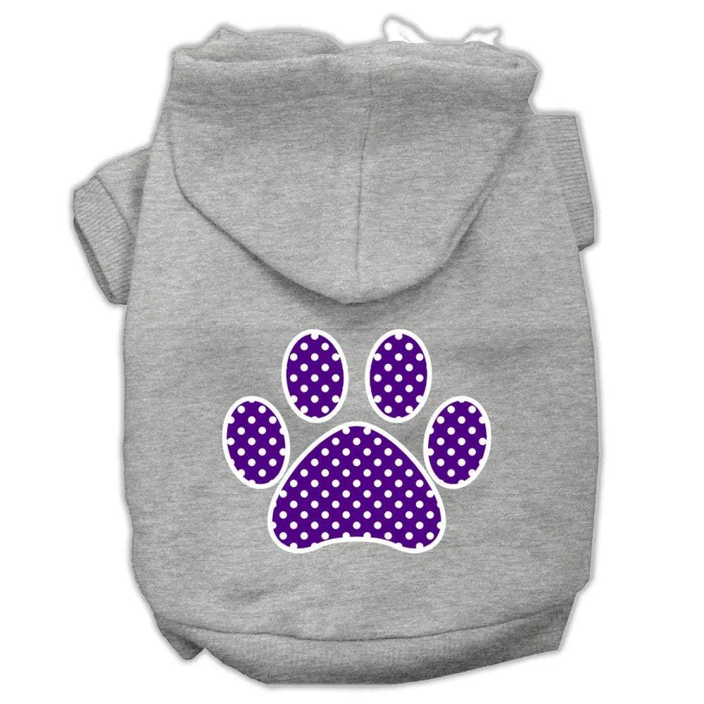 Purple Swiss Dot Paw Pet Hoodies - Pet Hoodies