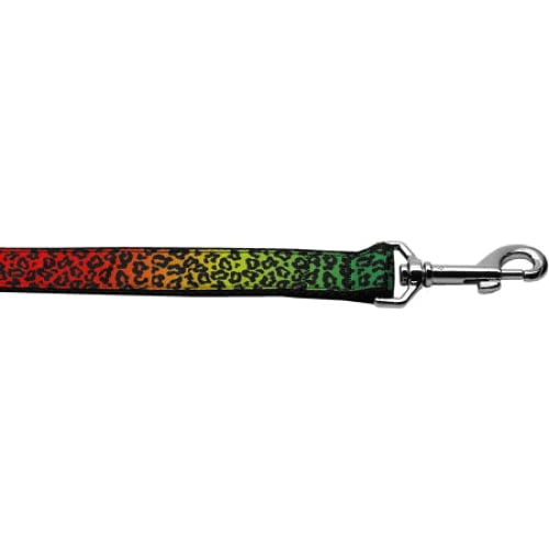 Rainbow Leopard Nylon Dog Collars & Leashes - Dog Collars