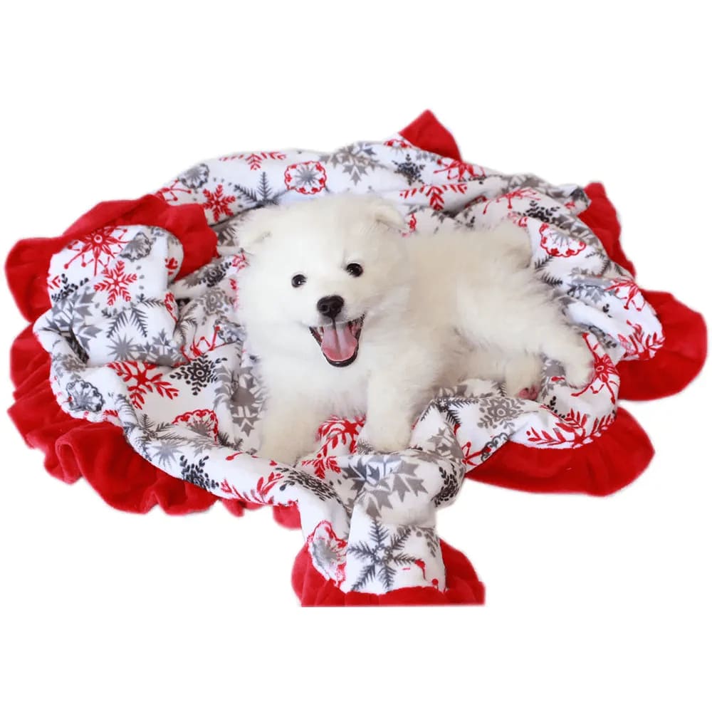 Red Snowflake Pet Blanket