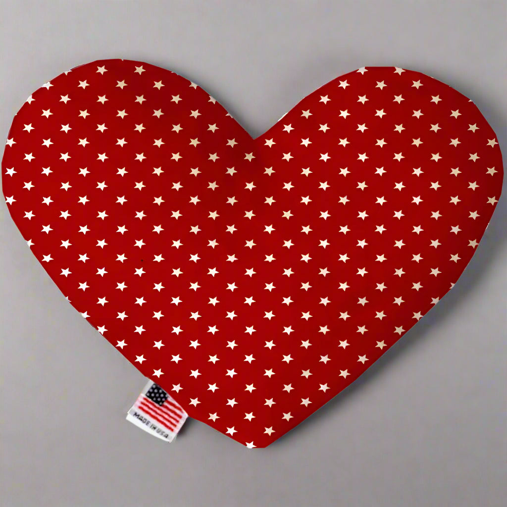 Red Stars Heart Dog Toy - Heart Dog Toys