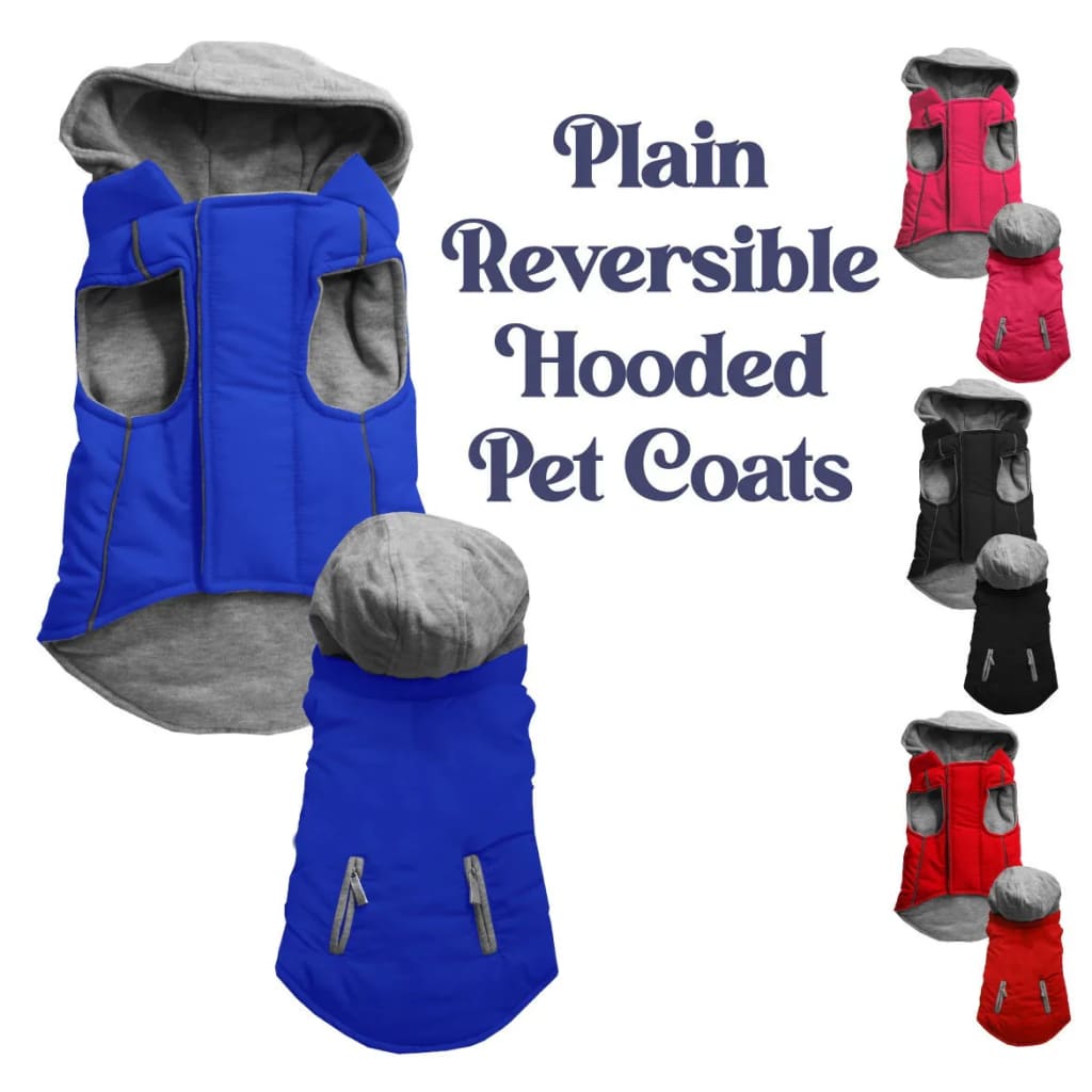 Reversible Pet Coat - Plain Reversible Pet Coat