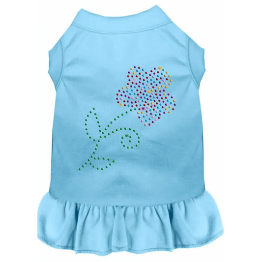 Rhinestone Multi Flower Pet Dress - Pet Dress