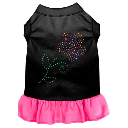 Rhinestone Multi Flower Pet Dress - Pet Dress