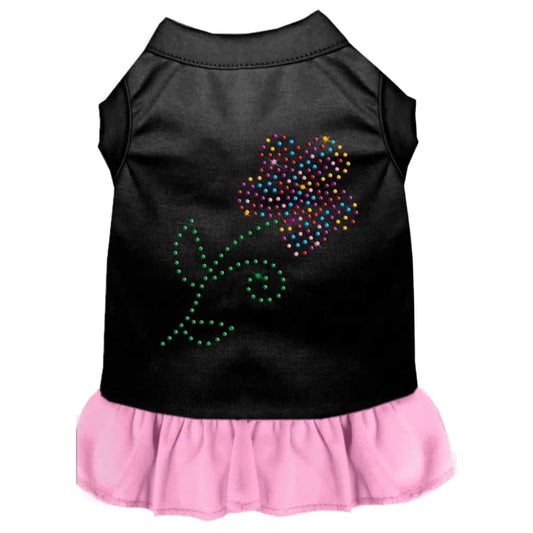 Rhinestone Multi Flower Pet Dress - Pet Dress