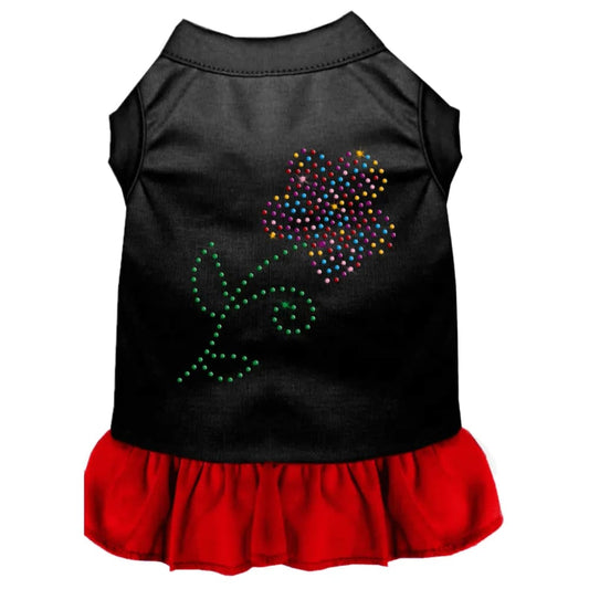 Rhinestone Multi Flower Pet Dress - Pet Dress