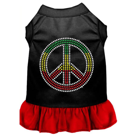 Rhinestone Rasta Peace Dog Dress - Pet Dress