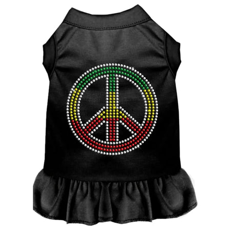 Rhinestone Rasta Peace Dog Dress - Pet Dress