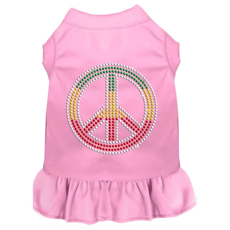 Rhinestone Rasta Peace Dog Dress - Pet Dress