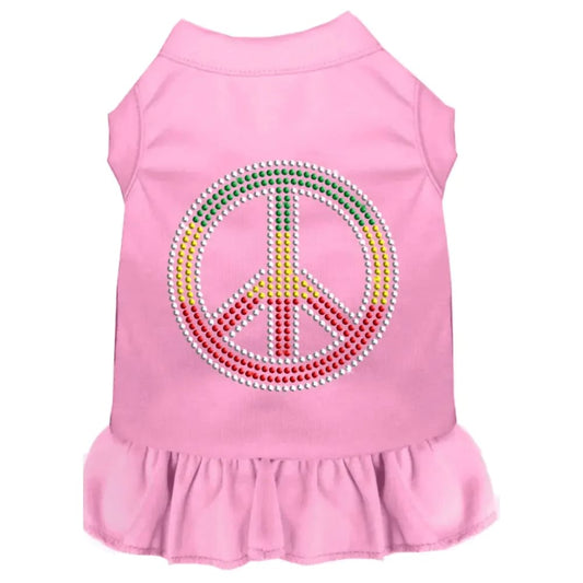 Rhinestone Rasta Peace Dog Dress - Pet Dress