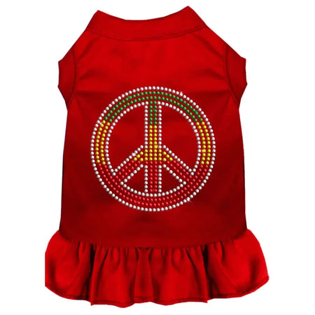Rhinestone Rasta Peace Dog Dress - Pet Dress