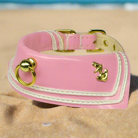 Sailor Patent Leather Dog Collar - Dog Collars - Patent
