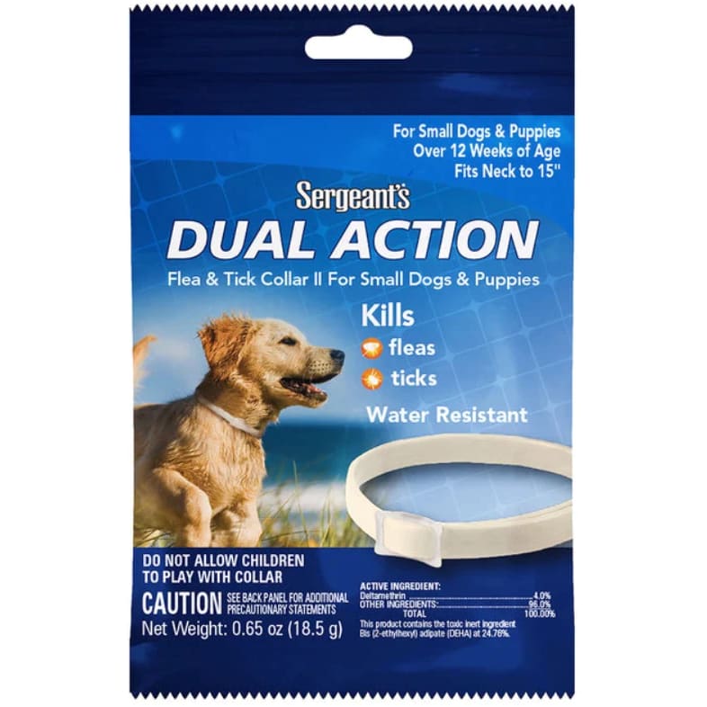 Sergeants Dual Action Flea and Tick Collar II for Small