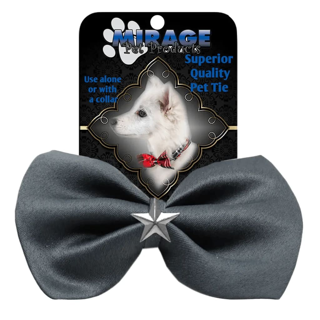 Silver Star Widget Pet Bowties - Bow Tie