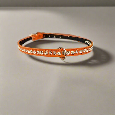 Single Row Crystal Dog Collars - Fits 13-14.5” Neck - Dog
