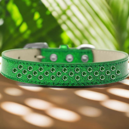 Sprinkles Ice Cream Dog Collar Emerald Green Crystals - Dog