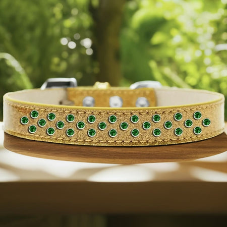 Sprinkles Ice Cream Dog Collar Emerald Green Crystals - Dog