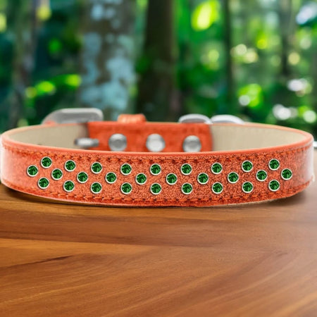 Sprinkles Ice Cream Dog Collar Emerald Green Crystals - Dog