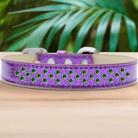 Sprinkles Ice Cream Dog Collar Emerald Green Crystals - Dog