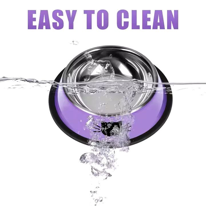 Cat Bowl Stainless Steel - Slip Resistant - Cat Stainless