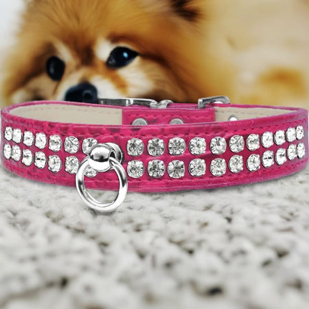 Style #72 Rhinestone Designer Croc Dog Collar - Dog Collars