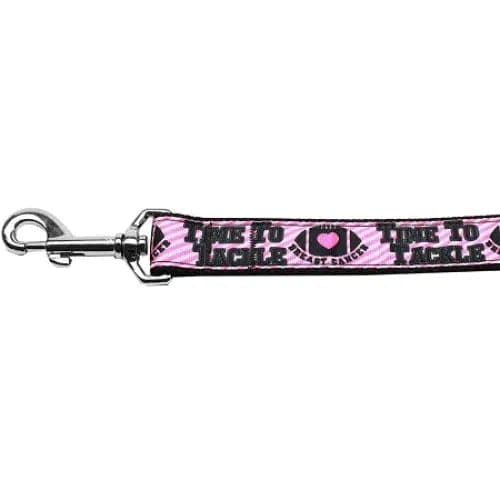 Tackle Breast Cancer Nylon Dog Collar & Leash - Dog Collars