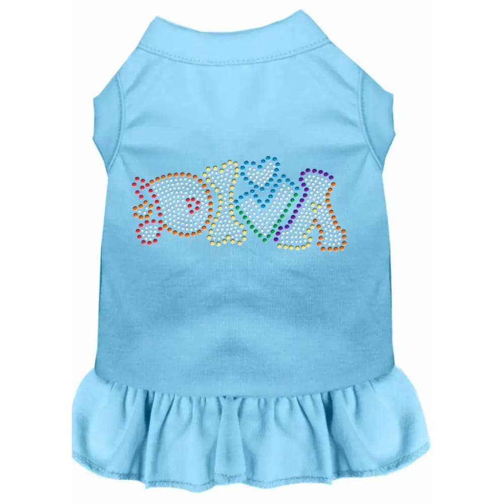 Technicolor Diva Rhinestone Pet Dress - Pet Dress
