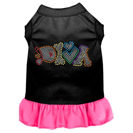 Technicolor Diva Rhinestone Pet Dress - Pet Dress