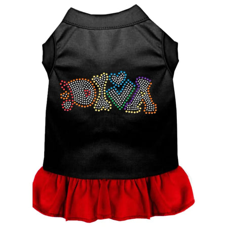 Technicolor Diva Rhinestone Pet Dress - Pet Dress