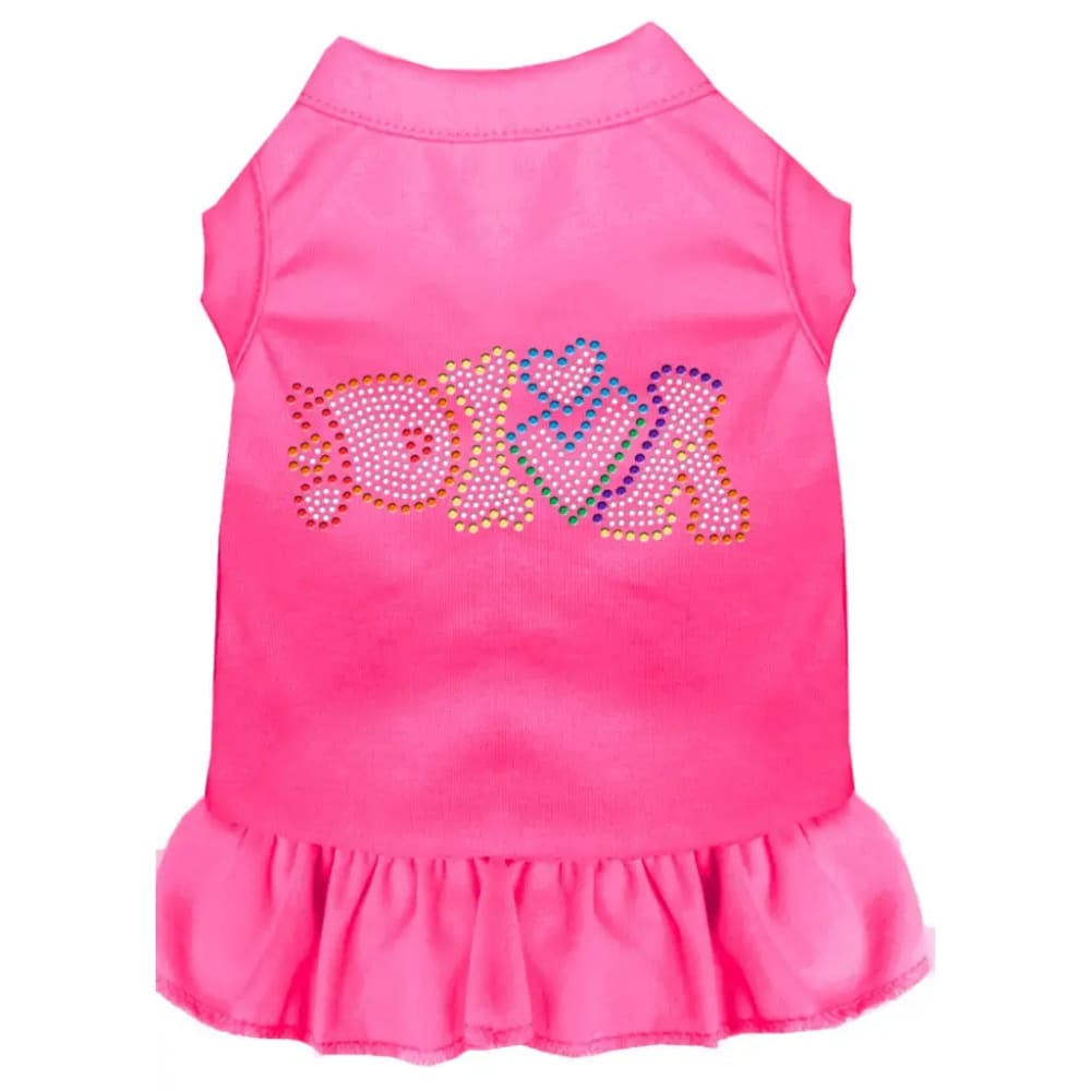 Technicolor Diva Rhinestone Pet Dress - Pet Dress