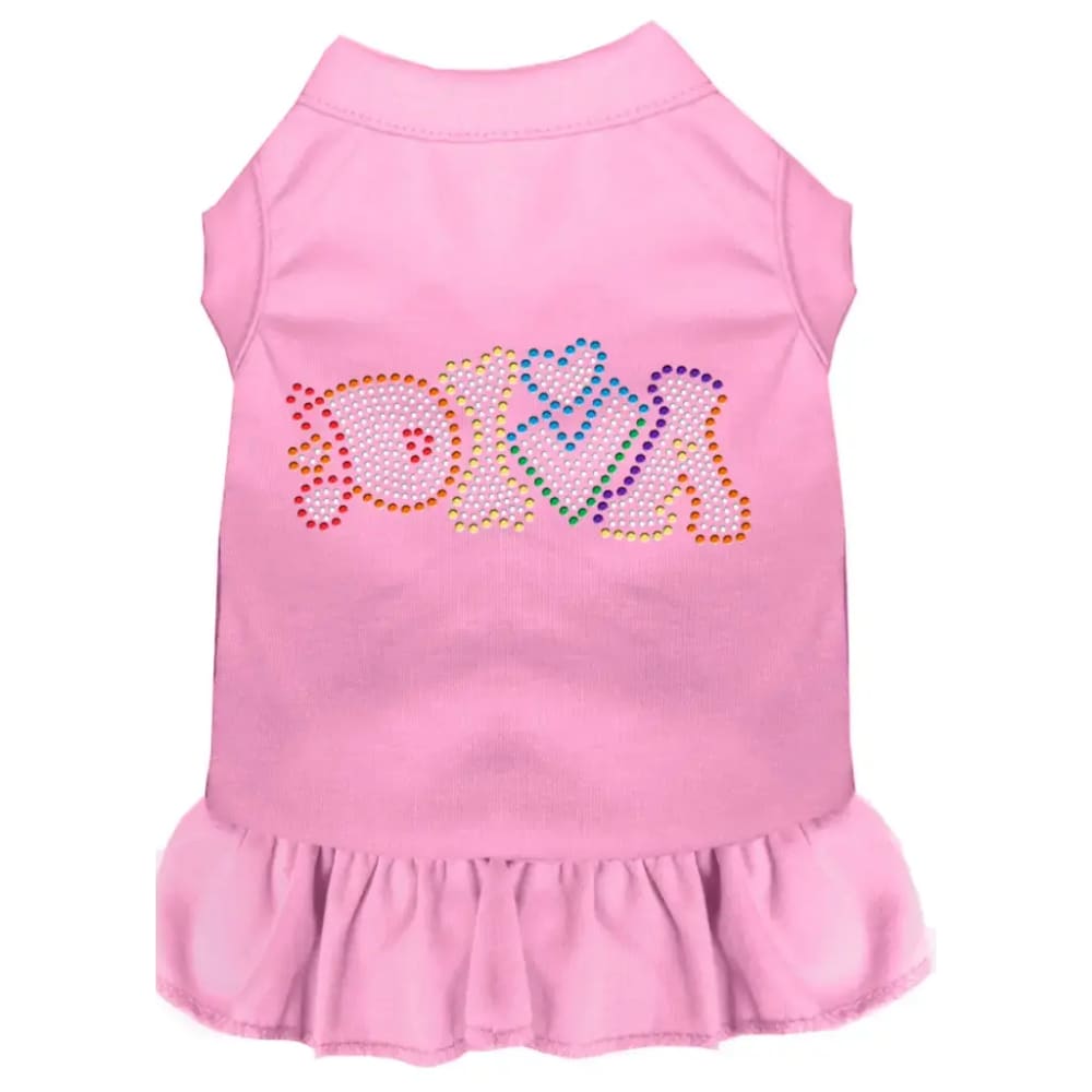Technicolor Diva Rhinestone Pet Dress - Pet Dress