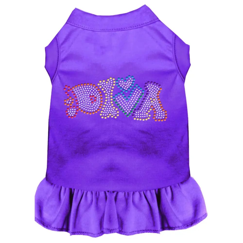 Technicolor Diva Rhinestone Pet Dress - Pet Dress