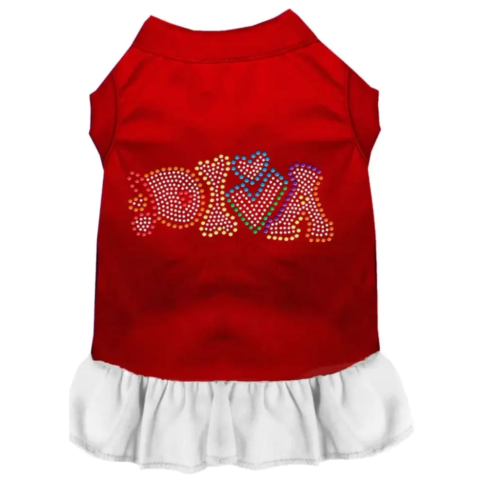 Technicolor Diva Rhinestone Pet Dress - Pet Dress