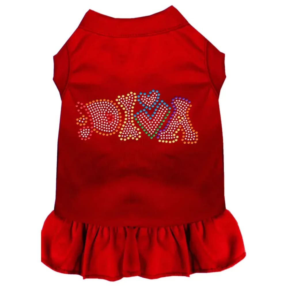 Technicolor Diva Rhinestone Pet Dress - Pet Dress