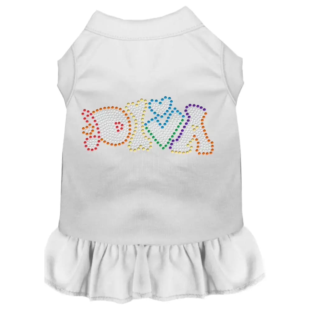 Technicolor Diva Rhinestone Pet Dress - Pet Dress