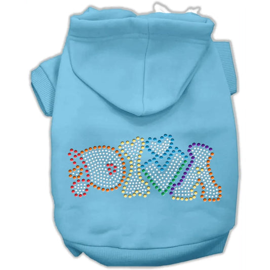 Technicolor Diva Rhinestone Pet Hoodie - Pet Hoodies