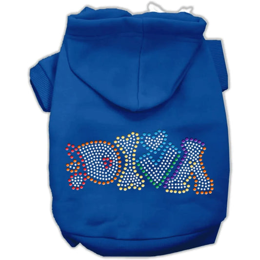 Technicolor Diva Rhinestone Pet Hoodie - Pet Hoodies