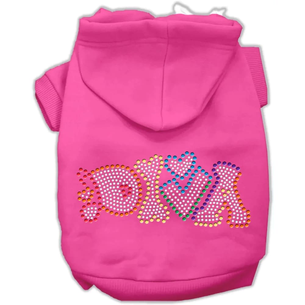 Technicolor Diva Rhinestone Pet Hoodie - Pet Hoodies