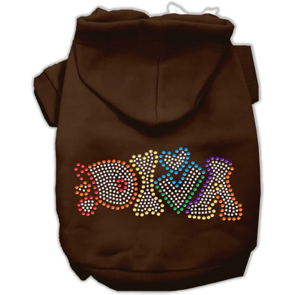 Technicolor Diva Rhinestone Pet Hoodie - Pet Hoodies