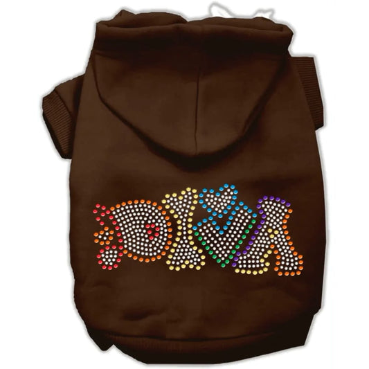 Technicolor Diva Rhinestone Pet Hoodie - Pet Hoodies