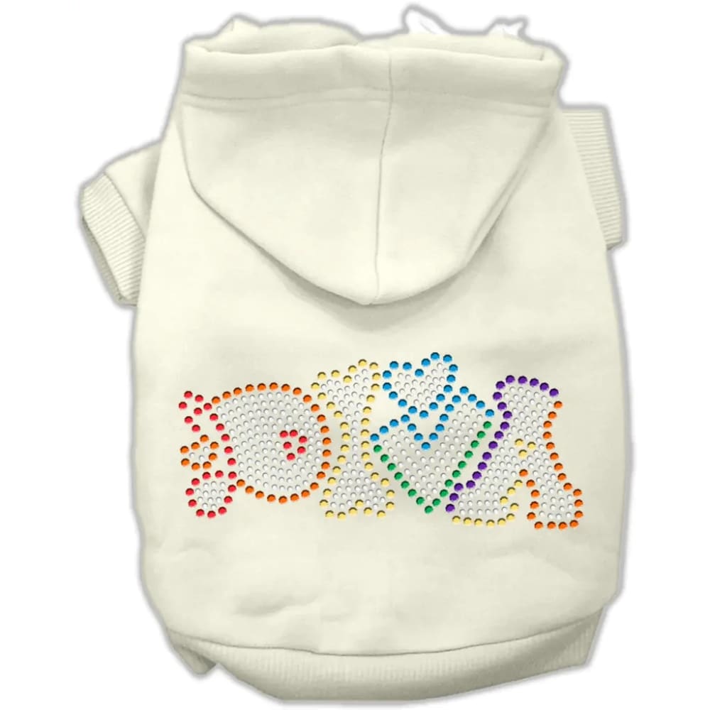 Technicolor Diva Rhinestone Pet Hoodie - Pet Hoodies