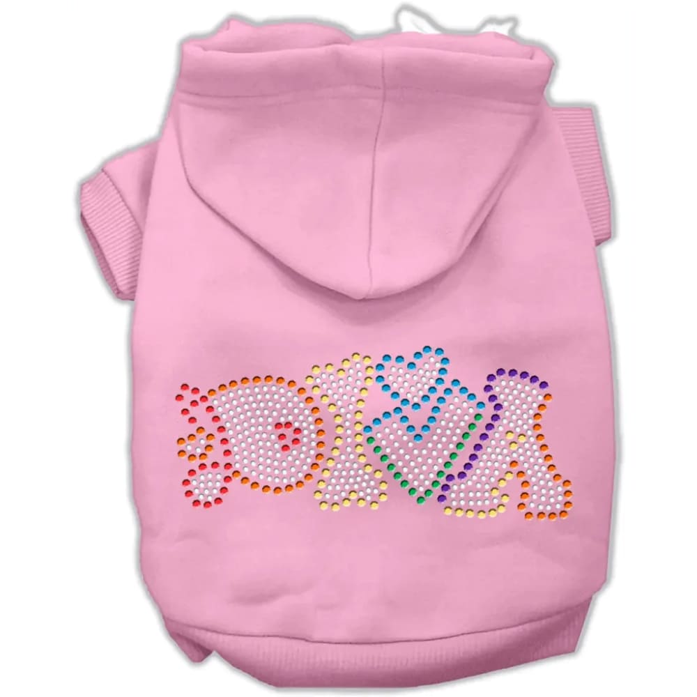 Technicolor Diva Rhinestone Pet Hoodie - Pet Hoodies