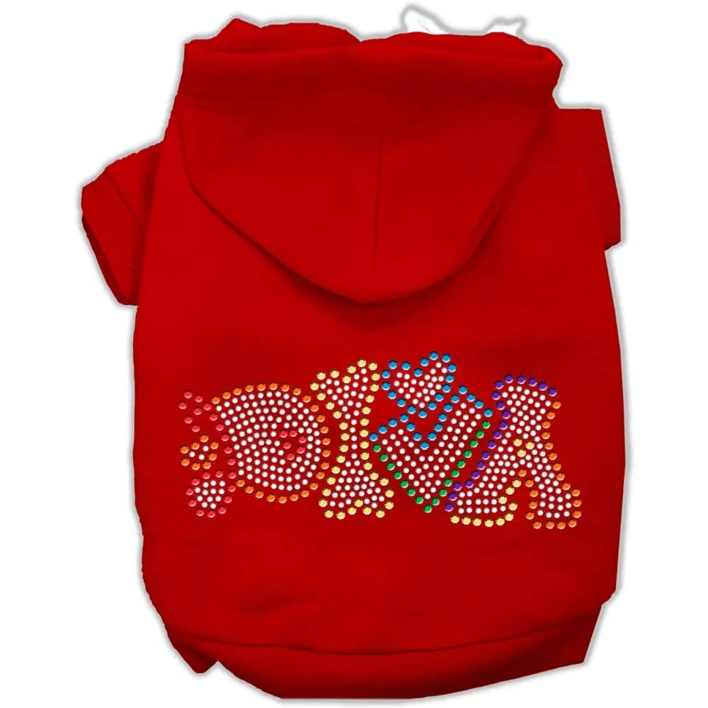 Technicolor Diva Rhinestone Pet Hoodie - Pet Hoodies