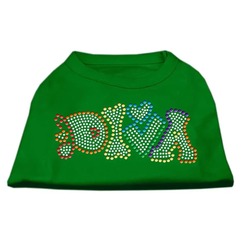 Technicolor Diva Rhinestone Pet Shirt - Pet Shirt