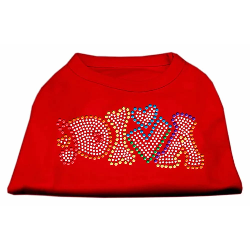 Technicolor Diva Rhinestone Pet Shirt - Pet Shirt