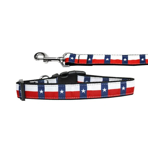 Texas Flag Nylon Dog Collars & Leashes - Dog Collars - Nylon
