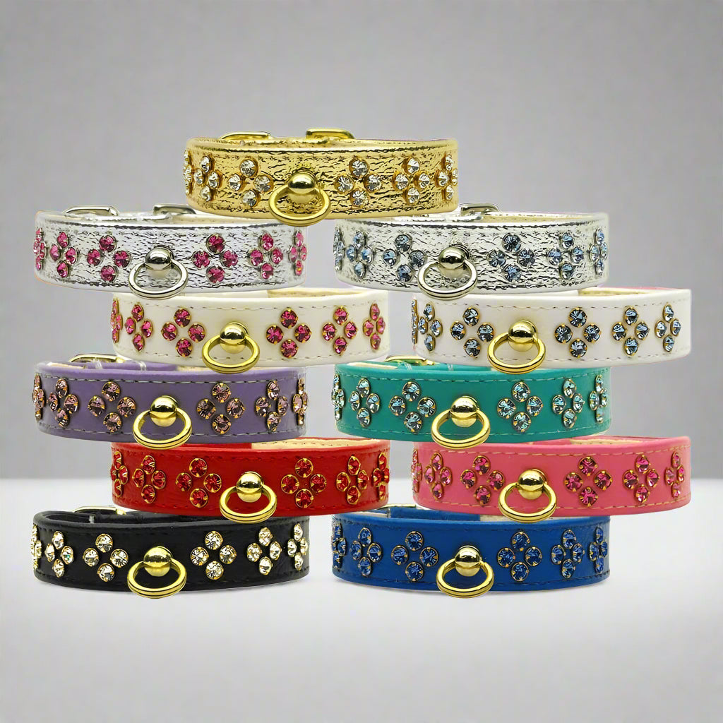 Tiara Rhinestone Dog Collars - Dog Collars - Jeweled