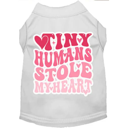 Tiny Humans Stole My Heart Screen Print Pet Shirt - Screen