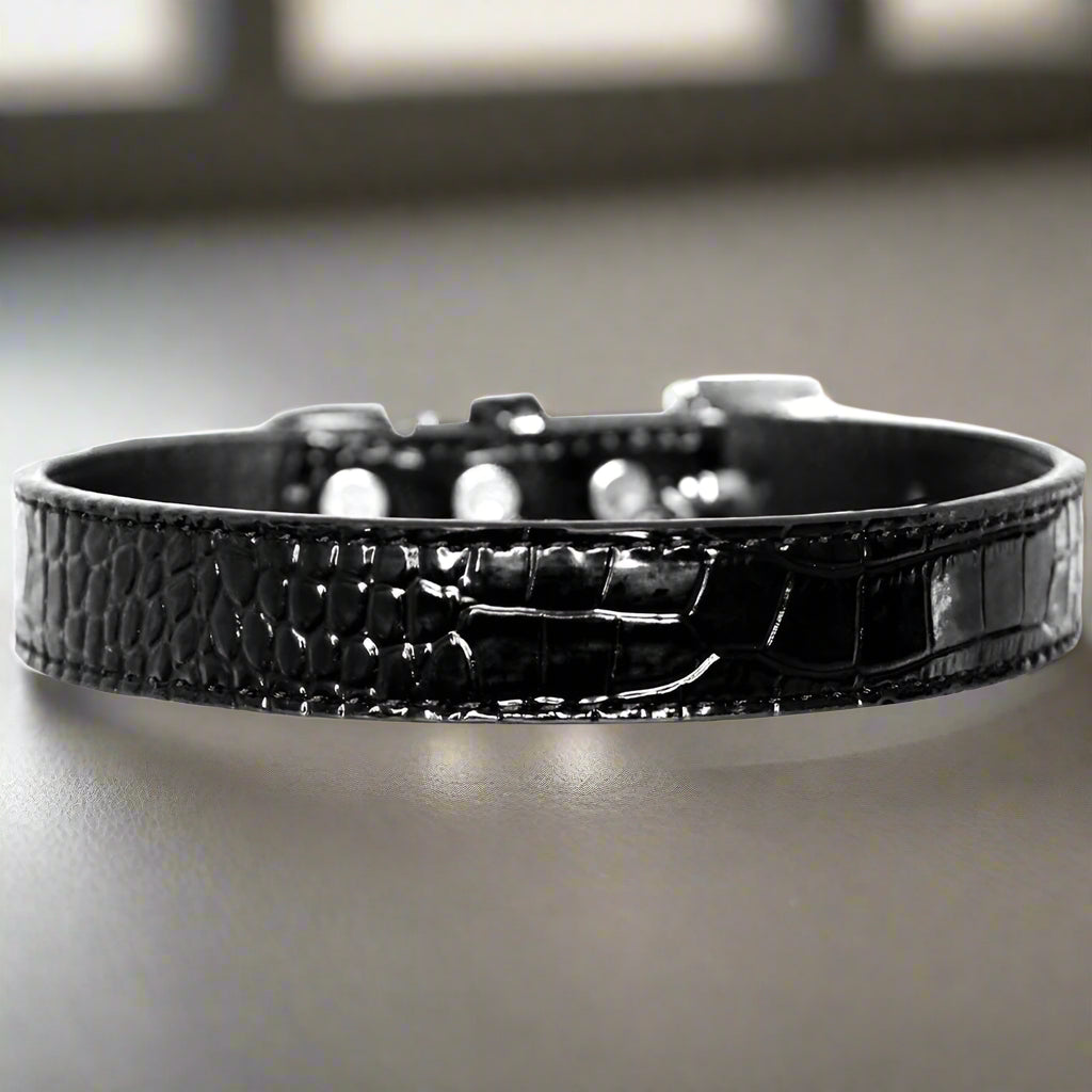 Tulsa Plain Croc Dog Collars - Dog Collars - Designer Croc